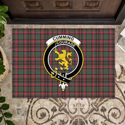 ScotsTee Shop Scottish Cumming Hunting Modern Clan Tartan Doormat Rubber Welcome Mat
