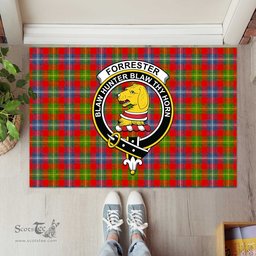 ScotsTee Shop Scottish Forrester Modern Clan Tartan Doormat Rubber Welcome Mat
