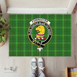 ScotsTee Shop Scottish Forrester Hunting Clan Tartan Doormat Rubber Welcome Mat
