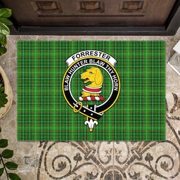 ScotsTee Shop Scottish Forrester Hunting Clan Tartan Doormat Rubber Welcome Mat