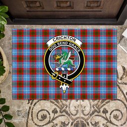 ScotsTee Shop Scottish Crichton Clan Tartan Doormat Rubber Welcome Mat