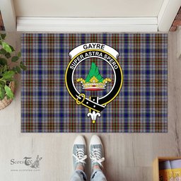 ScotsTee Shop Scottish Gayre Hunting Clan Tartan Doormat Rubber Welcome Mat