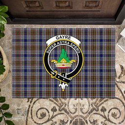 ScotsTee Shop Scottish Gayre Hunting Clan Tartan Doormat Rubber Welcome Mat