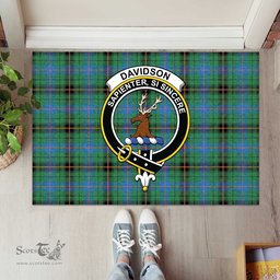 ScotsTee Shop Scottish Davidson Ancient Clan Tartan Doormat Rubber Welcome Mat