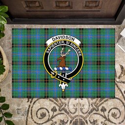 ScotsTee Shop Scottish Davidson Ancient Clan Tartan Doormat Rubber Welcome Mat