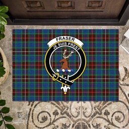 ScotsTee Shop Scottish Fraser Hunting Ancient Clan Tartan Doormat Rubber Welcome Mat