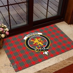 ScotsTee Shop Scottish Cumming Modern Clan Tartan Doormat Rubber Welcome Mat