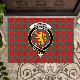 ScotsTee Shop Scottish Cumming Modern Clan Tartan Doormat Rubber Welcome Mat