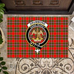 ScotsTee Shop Scottish Drummond of Perth Clan Tartan Doormat Rubber Welcome Mat