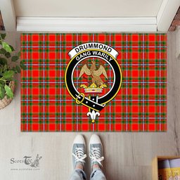 ScotsTee Shop Scottish Drummond of Perth Clan Tartan Doormat Rubber Welcome Mat