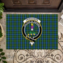 ScotsTee Shop Scottish Ferguson of Atholl Clan Tartan Doormat Rubber Welcome Mat