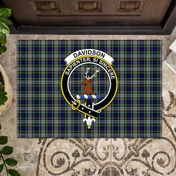 ScotsTee Shop Scottish Davidson of Tulloch Dress Clan Tartan Doormat Rubber Welcome Mat