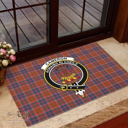 ScotsTee Shop Scottish Cameron of Lochiel Ancient Clan Tartan Doormat Rubber Welcome Mat
