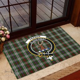 ScotsTee Shop Scottish Fraser Hunting Dress Clan Tartan Doormat Rubber Welcome Mat