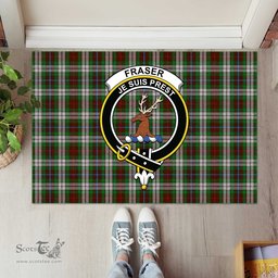 ScotsTee Shop Scottish Fraser Hunting Dress Clan Tartan Doormat Rubber Welcome Mat
