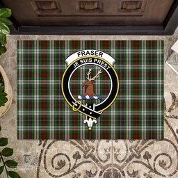 ScotsTee Shop Scottish Fraser Hunting Dress Clan Tartan Doormat Rubber Welcome Mat