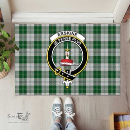 ScotsTee Shop Scottish Erskine Green Clan Tartan Doormat Rubber Welcome Mat