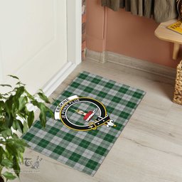 ScotsTee Shop Scottish Erskine Green Clan Tartan Doormat Rubber Welcome Mat