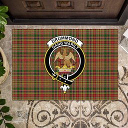 ScotsTee Shop Scottish Drummond of Strathallan Clan Tartan Doormat Rubber Welcome Mat