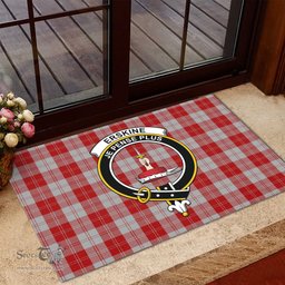 ScotsTee Shop Scottish Erskine Red Clan Tartan Doormat Rubber Welcome Mat