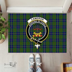 ScotsTee Shop Scottish Cameron of Lochiel Hunting Clan Tartan Doormat Rubber Welcome Mat