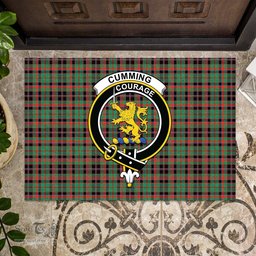 ScotsTee Shop Scottish Cumming Hunting Ancient Clan Tartan Doormat Rubber Welcome Mat
