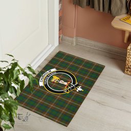 ScotsTee Shop Scottish Chisholm Hunting Clan Tartan Doormat Rubber Welcome Mat