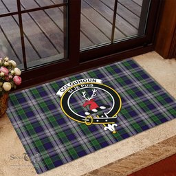 ScotsTee Shop Scottish Colquhoun Dress Clan Tartan Doormat Rubber Welcome Mat