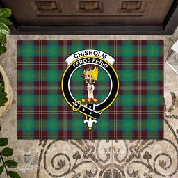 ScotsTee Shop Scottish Chisholm Hunting Ancient Clan Tartan Doormat Rubber Welcome Mat