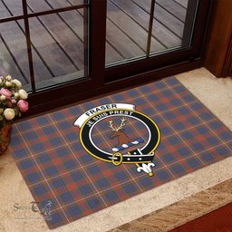 ScotsTee Shop Scottish Fraser Hunting Modern Clan Tartan Doormat Rubber Welcome Mat