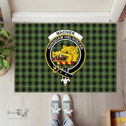 ScotsTee Shop Scottish MacIver Hunting Clan Tartan Doormat Rubber Welcome Mat