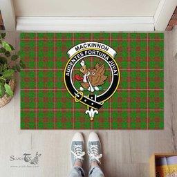 ScotsTee Shop Scottish MacKinnon Hunting Modern Clan Tartan Doormat Rubber Welcome Mat