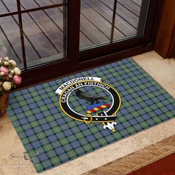 ScotsTee Shop Scottish MacDonell of Glengarry Ancient Clan Tartan Doormat Rubber Welcome Mat