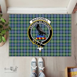ScotsTee Shop Scottish MacDonell of Glengarry Ancient Clan Tartan Doormat Rubber Welcome Mat