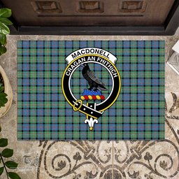 ScotsTee Shop Scottish MacDonell of Glengarry Ancient Clan Tartan Doormat Rubber Welcome Mat