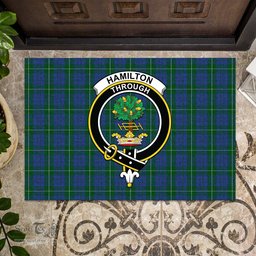ScotsTee Shop Scottish Hamilton Hunting Clan Tartan Doormat Rubber Welcome Mat
