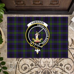 ScotsTee Shop Scottish Lumsden Hunting Clan Tartan Doormat Rubber Welcome Mat