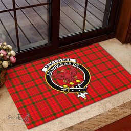 ScotsTee Shop Scottish MacDonell of Keppoch Modern Clan Tartan Doormat Rubber Welcome Mat