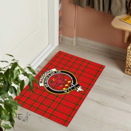 ScotsTee Shop Scottish MacDonell of Keppoch Modern Clan Tartan Doormat Rubber Welcome Mat
