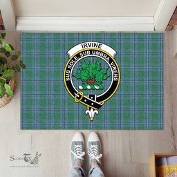 ScotsTee Shop Scottish Irvine of Drum Clan Tartan Doormat Rubber Welcome Mat