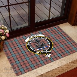 ScotsTee Shop Scottish Hannay Dress Clan Tartan Doormat Rubber Welcome Mat