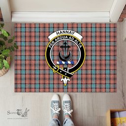 ScotsTee Shop Scottish Hannay Dress Clan Tartan Doormat Rubber Welcome Mat