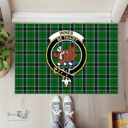 ScotsTee Shop Scottish Innes Hunting Clan Tartan Doormat Rubber Welcome Mat