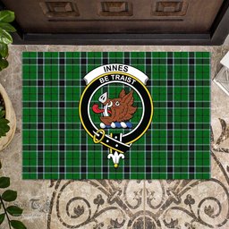 ScotsTee Shop Scottish Innes Hunting Clan Tartan Doormat Rubber Welcome Mat