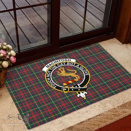 ScotsTee Shop Scottish MacIntosh Hunting Modern Clan Tartan Doormat Rubber Welcome Mat