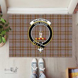 ScotsTee Shop Scottish MacIntyre Hunting Weathered Clan Tartan Doormat Rubber Welcome Mat