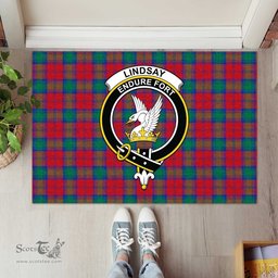 ScotsTee Shop Scottish Lindsay Modern Clan Tartan Doormat Rubber Welcome Mat