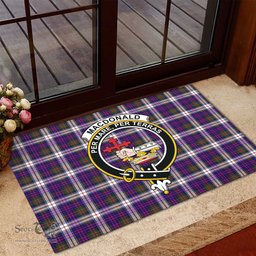 ScotsTee Shop Scottish MacDonald Dress Modern Clan Tartan Doormat Rubber Welcome Mat