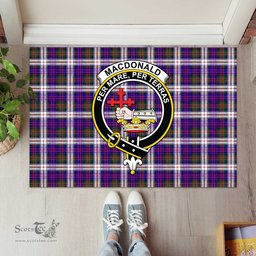 ScotsTee Shop Scottish MacDonald Dress Modern Clan Tartan Doormat Rubber Welcome Mat