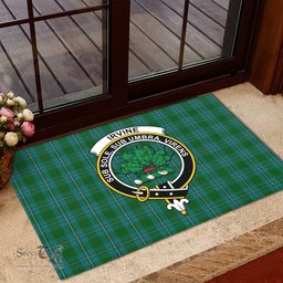 ScotsTee Shop Scottish Irvine of Bonshaw Clan Tartan Doormat Rubber Welcome Mat